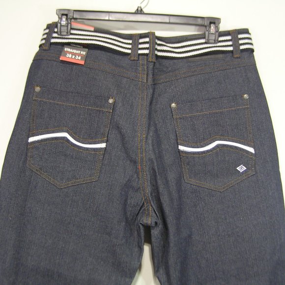 ENYCE JEANS 38X34 RIGID DENIM STRAIGHT FIT - Picture 3 of 12